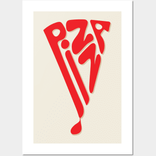 Pizza Slice Hand Lettering Posters and Art